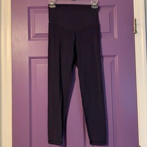 high waisted navy blue aerie play leggings
